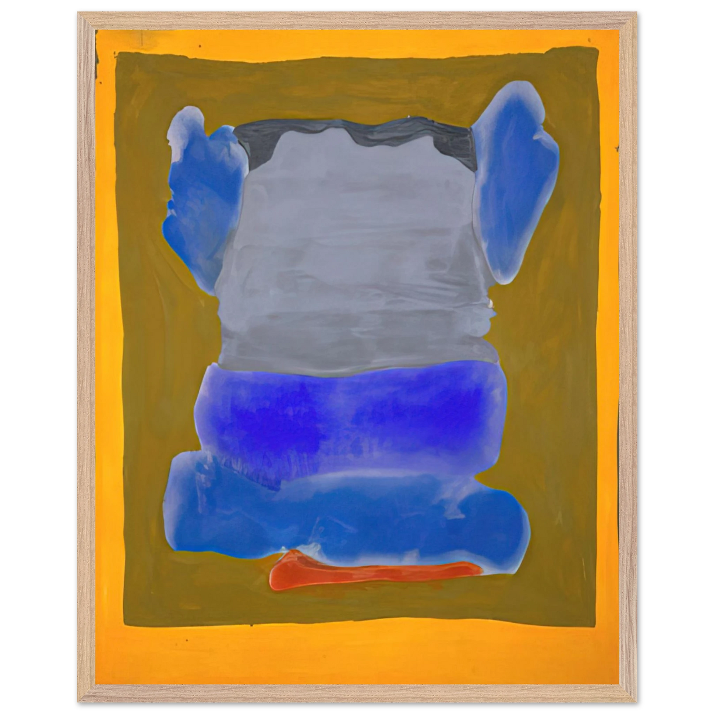 Helen Frankenthaler - Buddha s Court - 1964 Wall art - A3 (29.7 x 42  cm) - Premium Wooden Framed Poster With Fine Art Paper-canvas - Wood frame