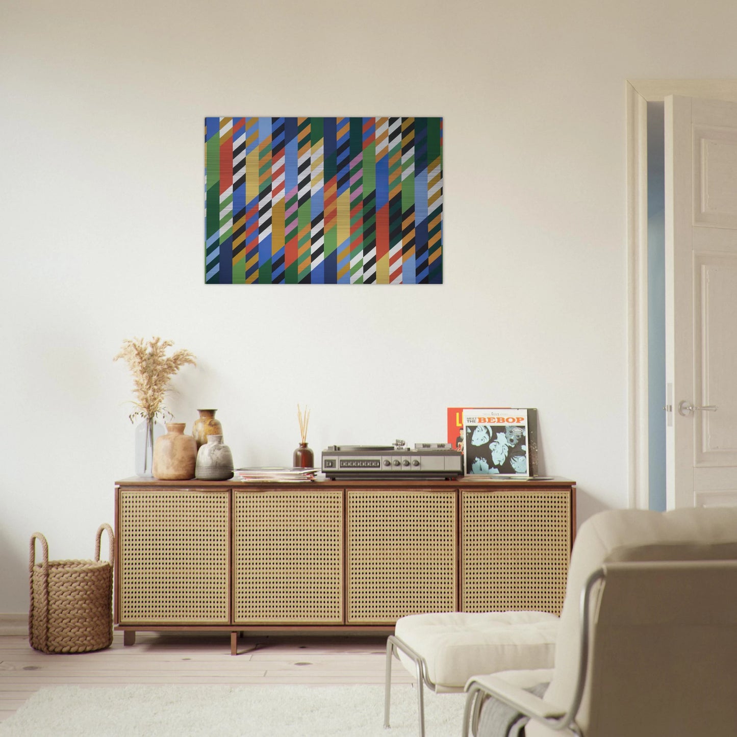 CONVERSATION 1992 - Bridget Riley Brushed Aluminum Print - 70x100 cm / 28x40 inches | Bridget Riley Aluminum Print | Bridget Riley Prints