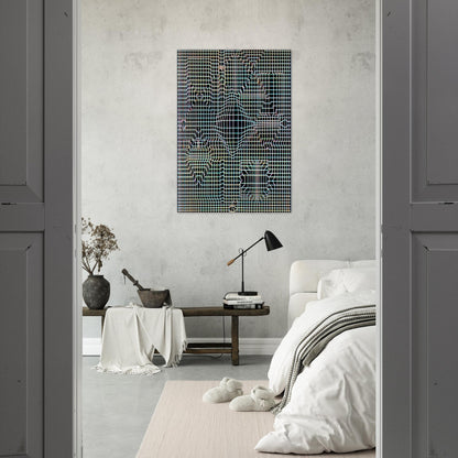 Biadan - 1959 - Victor Vasarely Brushed Aluminum Print - 70x100 cm / 28x40 inches | Victor Vasarely Aluminum Print | Victor Vasarely Prints
