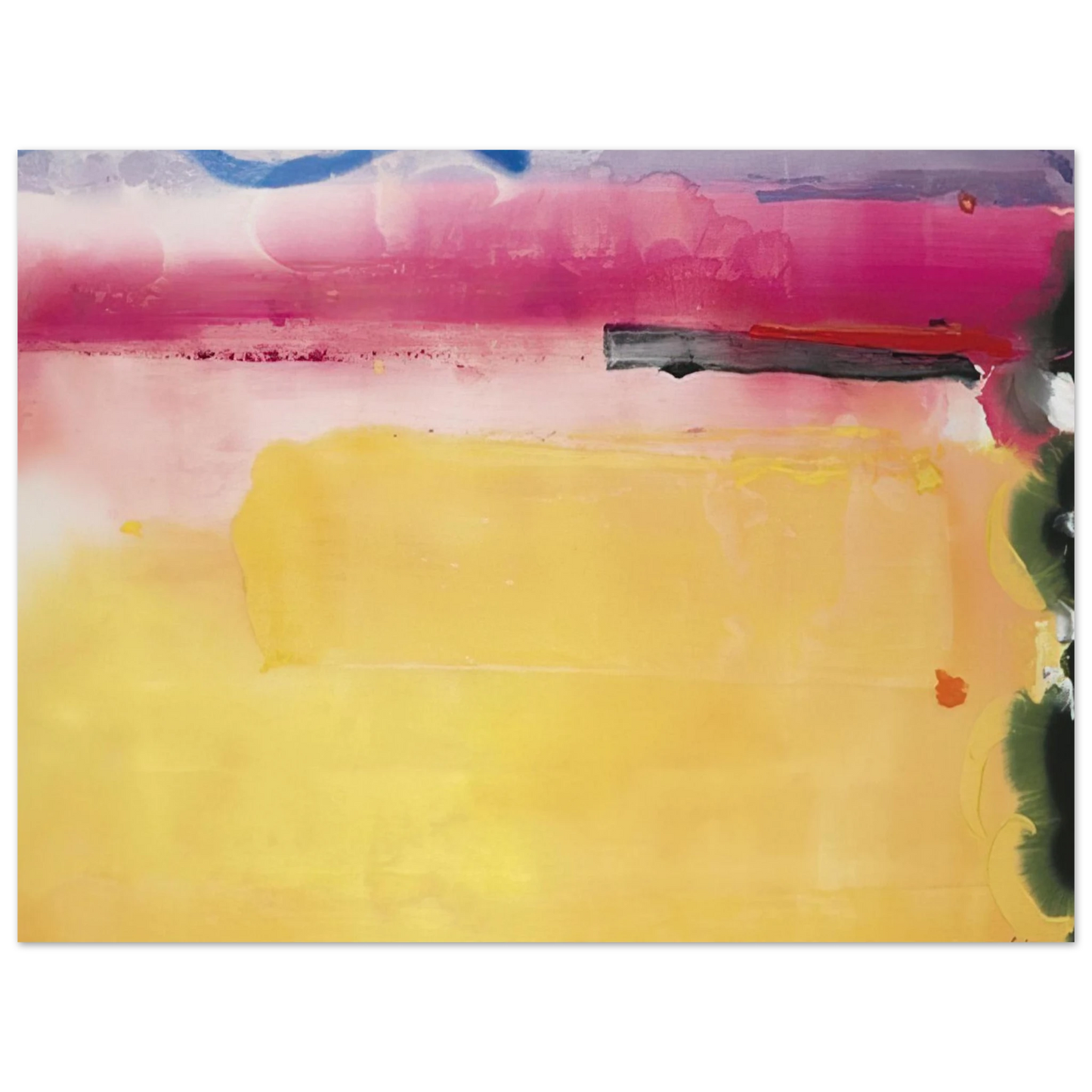 Helen Frankenthaler - Black-Eyed Susan - 1988 Wall art - 15x20 cm / 6x8 inches - Premium Wooden Framed Poster With Fine Art Paper-canvas - Wood frame