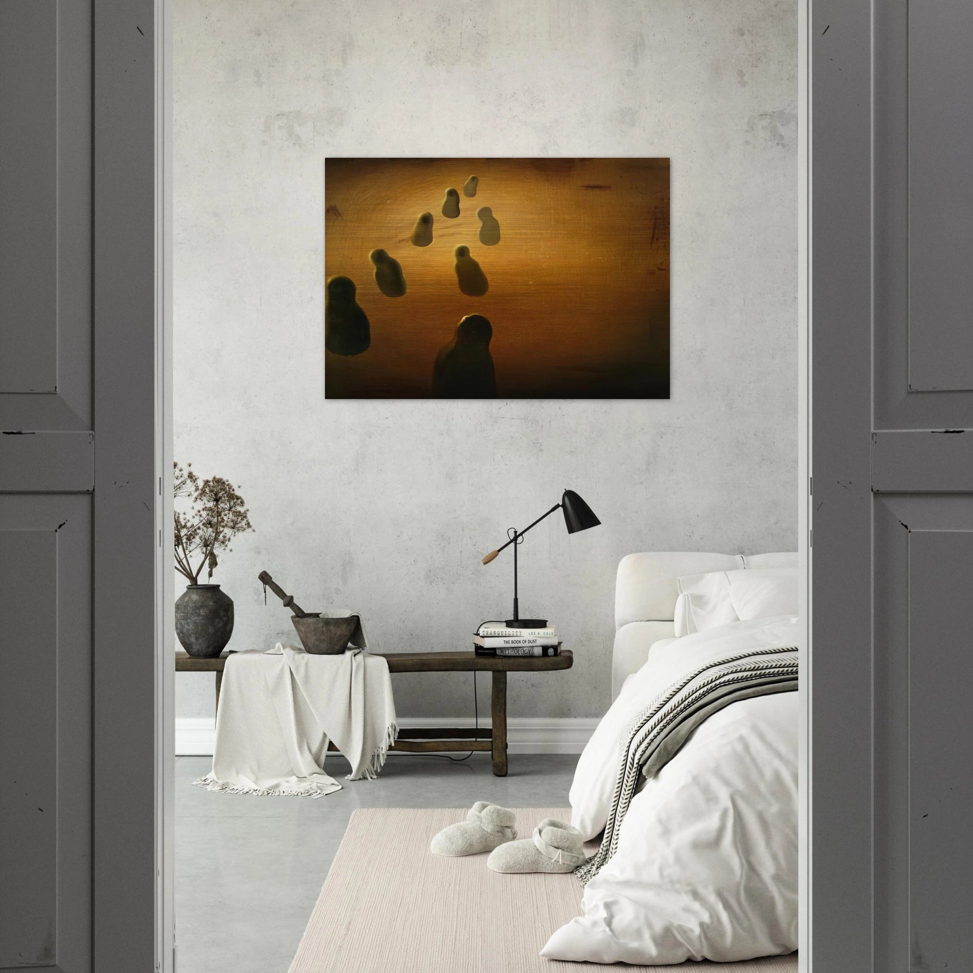 STUDY FOR DEOXYRIBONUCLEIC ACID ARABS - Salvador Dali Brushed Aluminum Print - 70x100 cm / 28x40 inches | Salvador Dali Aluminum Print | Salvador Dali Prints