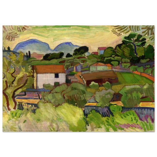 THE RIVER - Raoul Dufy Brushed Aluminum Print - 70x100 cm / 28x40 inches | Raoul Dufy Aluminum Print | Raoul Dufy Prints