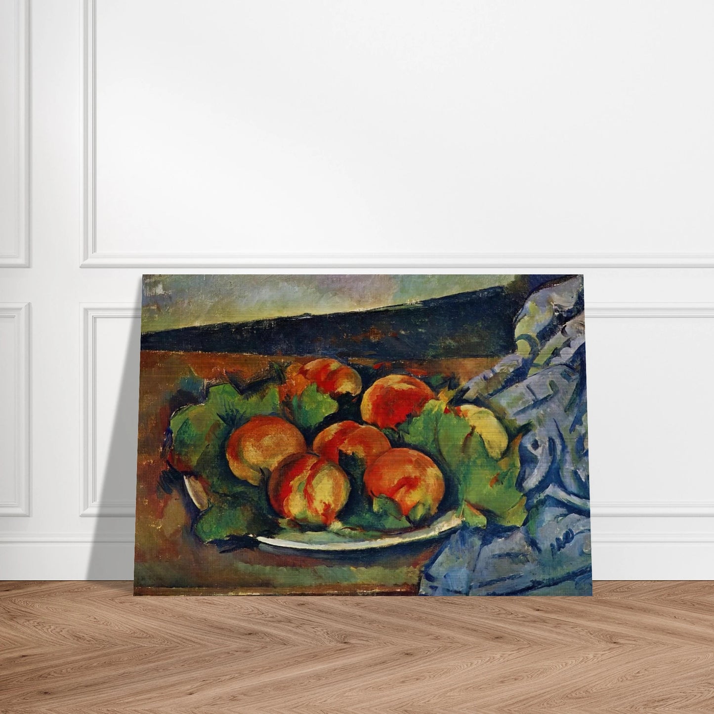 Dish of Peaches - Paul Cézanne Brushed Aluminum Print - 70x100 cm / 28x40 inches | Paul Cézanne Aluminum Print | Paul Cézanne Prints