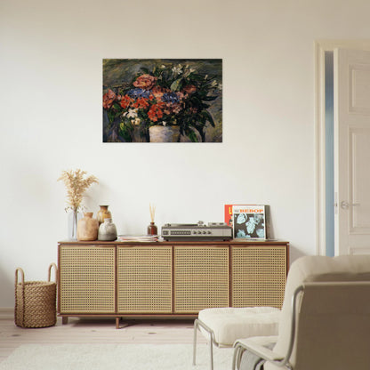 Pot of Flowers - Paul Cézanne Brushed Aluminum Print - 70x100 cm / 28x40 inches | Paul Cézanne Aluminum Print | Paul Cézanne Prints