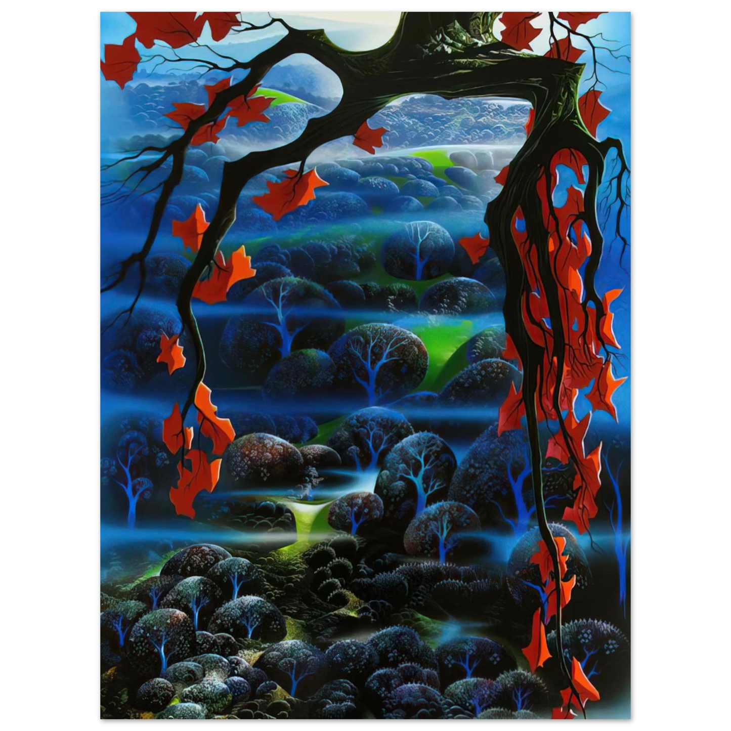 Eyvind Earle - Valley of Dreams  75x100 cm / 30x40inches Fine Art Poster