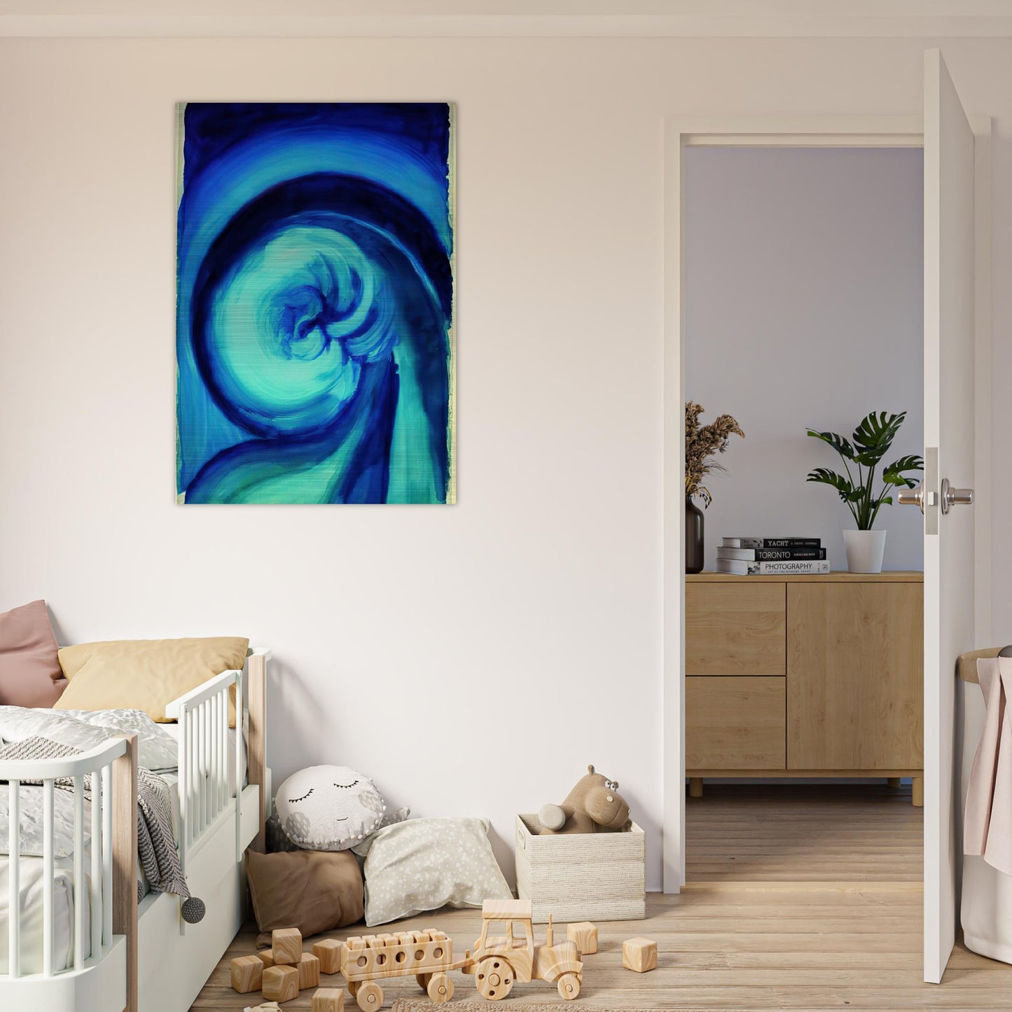 Blue I - Georgia O'Keeffe Brushed Aluminum Print - 70x100 cm / 28x40 inches | Georgia O'Keeffe Aluminum Print | Georgia O'Keeffe Prints