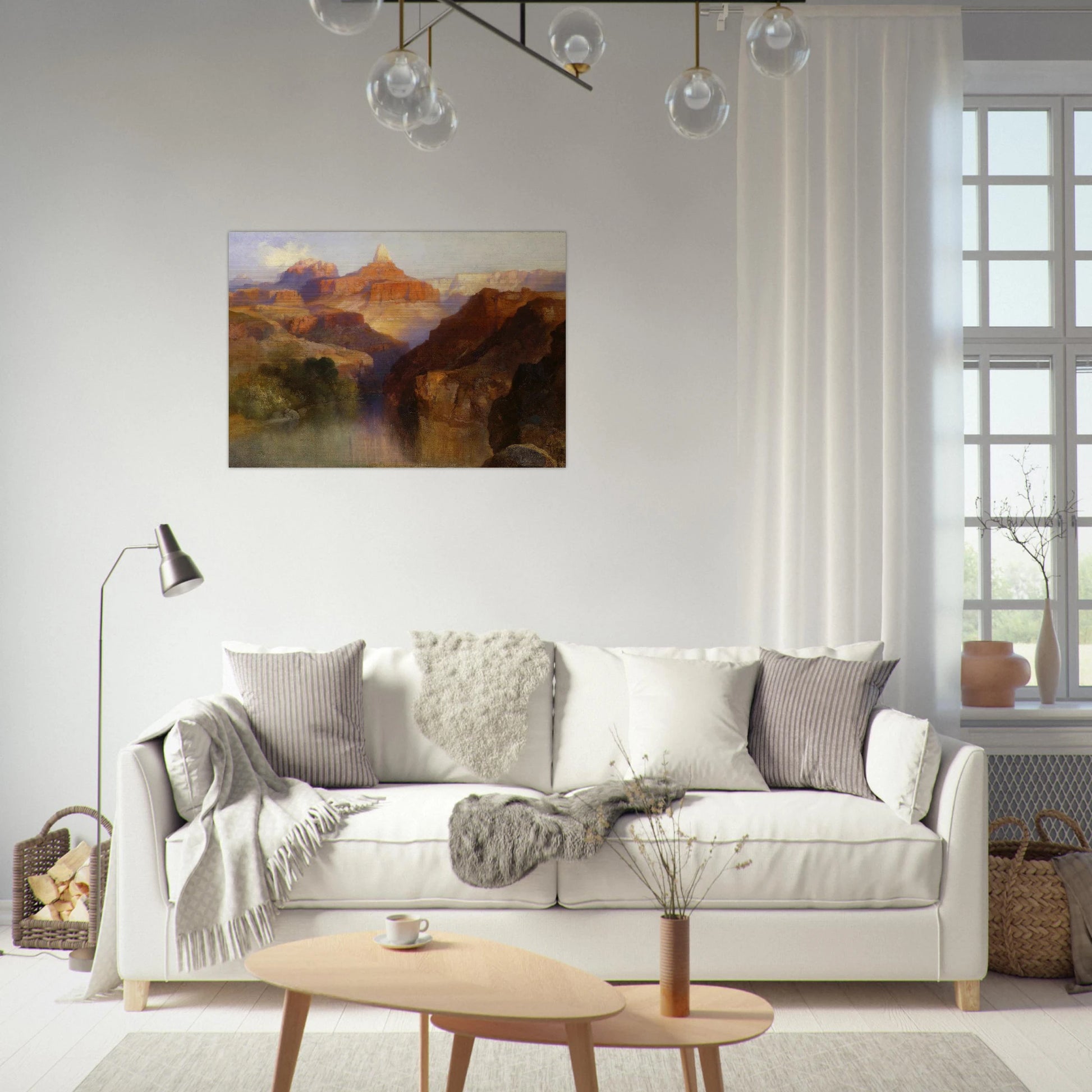 Zoroaster Peak Grand Canyon, Arizona - Thomas Moran Brushed Aluminum Print - 70x100 cm / 28x40 inches | Thomas Moran Aluminum Print | Thomas Moran Prints