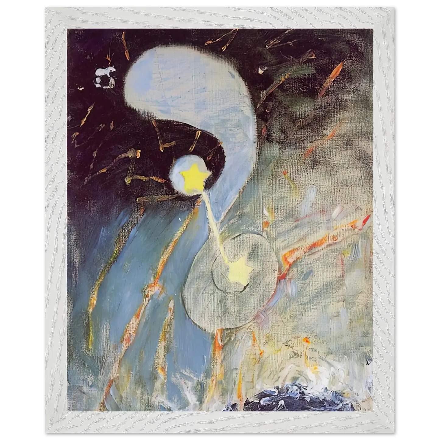 Hilma af Klint - CHAOS NR 2 1906 Wall art - 45x60 cm / 18x24 Inches - Premium Wooden Framed Poster With Fine Art Paper - White frame