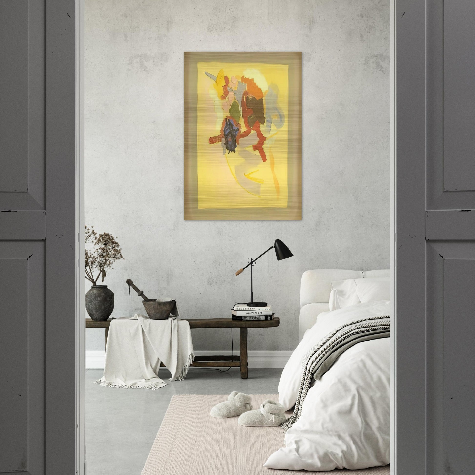 Yellow Field - 1960 - John Ferren Brushed Aluminum Print - 70x100 cm / 28x40 inches | John Ferren Aluminum Print | John Ferren Prints