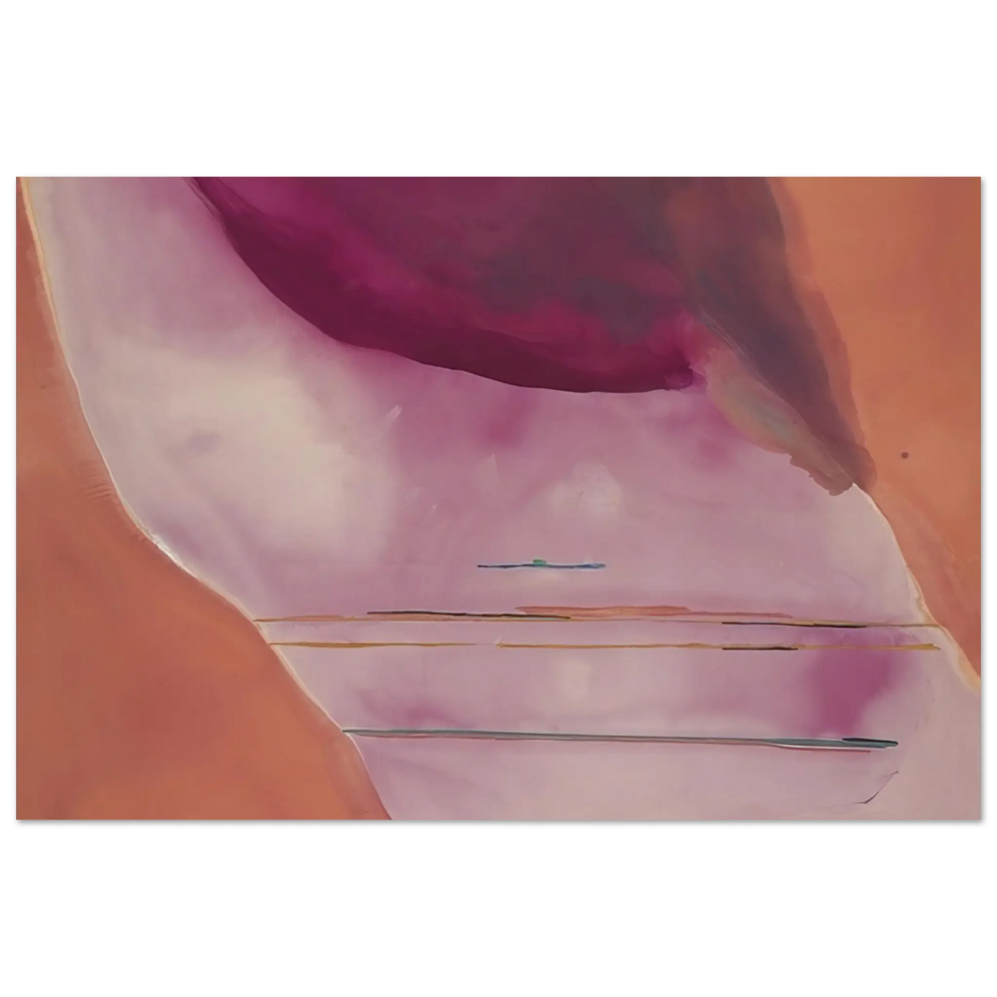 Helen Frankenthaler - Pendulum - 1972 Wall art - 40x40 cm / 16x16 Inches - Premium Wooden Framed Poster With Fine Art Paper - White frame