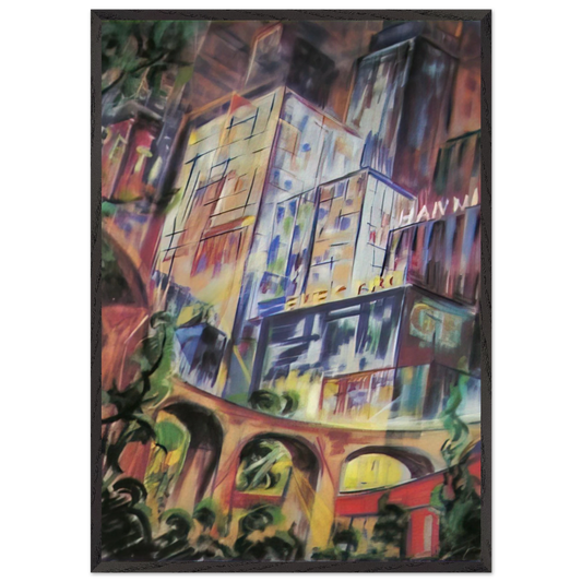 Untitled - Expressionism N1 - Konrad Zuse 70x100 cm / 28x40 inches Framed Art Print – Black Wooden Frame