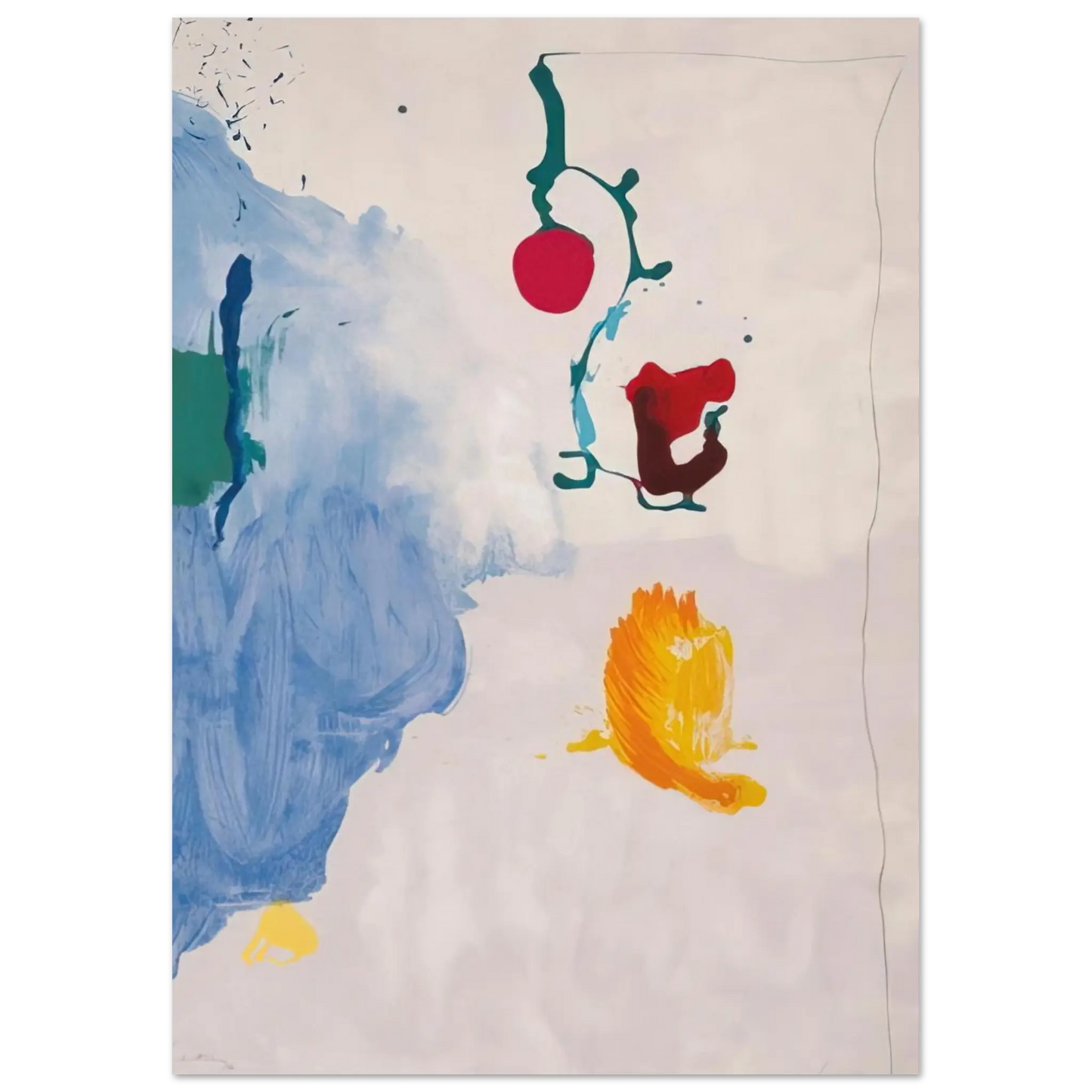 Helen Frankenthaler - Eve - 1995 Wall art - 20x25 cm / 8x10 Inches - Premium Wooden Framed Poster With Fine Art Paper - Wood frame