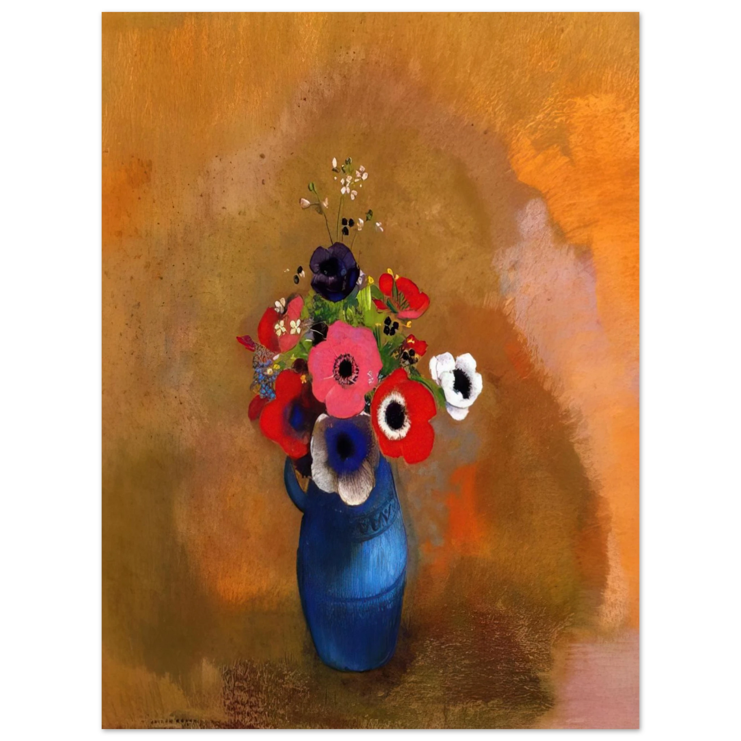Odilon Redon - BOUQUET OF ANEMONES  75x100 cm / 30x40inches Fine Art Poster