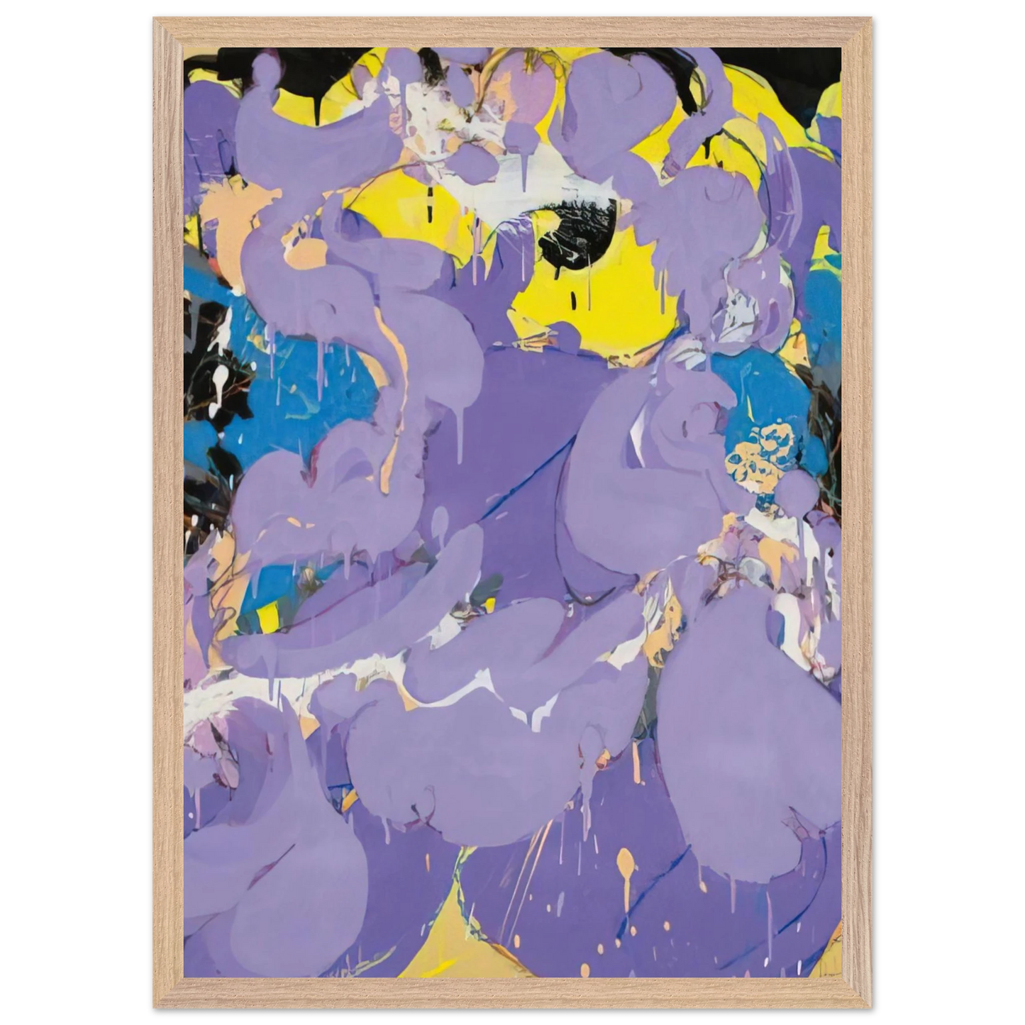 Helen Frankenthaler - Untitled - 1978 Wall art - 21x29.7 cm / 8x12" - Premium Wooden Framed Poster With Fine Art Paper-canvas - Wood frame
