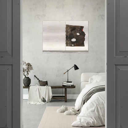 Plate from 17 variazioni su temi proposti per una pura ideologia fonetica - 1955 - Alberto Burri Brushed Aluminum Print - 70x100 cm / 28x40 inches | Alberto Burri Aluminum Print | Alberto Burri Prints