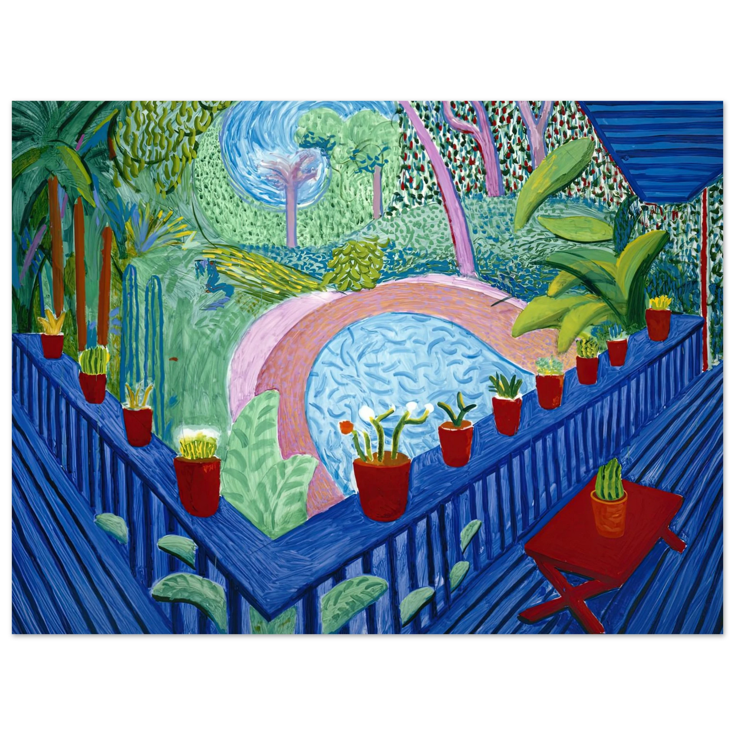 David Hockney - David Hockney Wall art - 20x25 cm / 8x10 inches - Premium Wooden Framed Poster With Fine Art Paper-canvas - Black frame