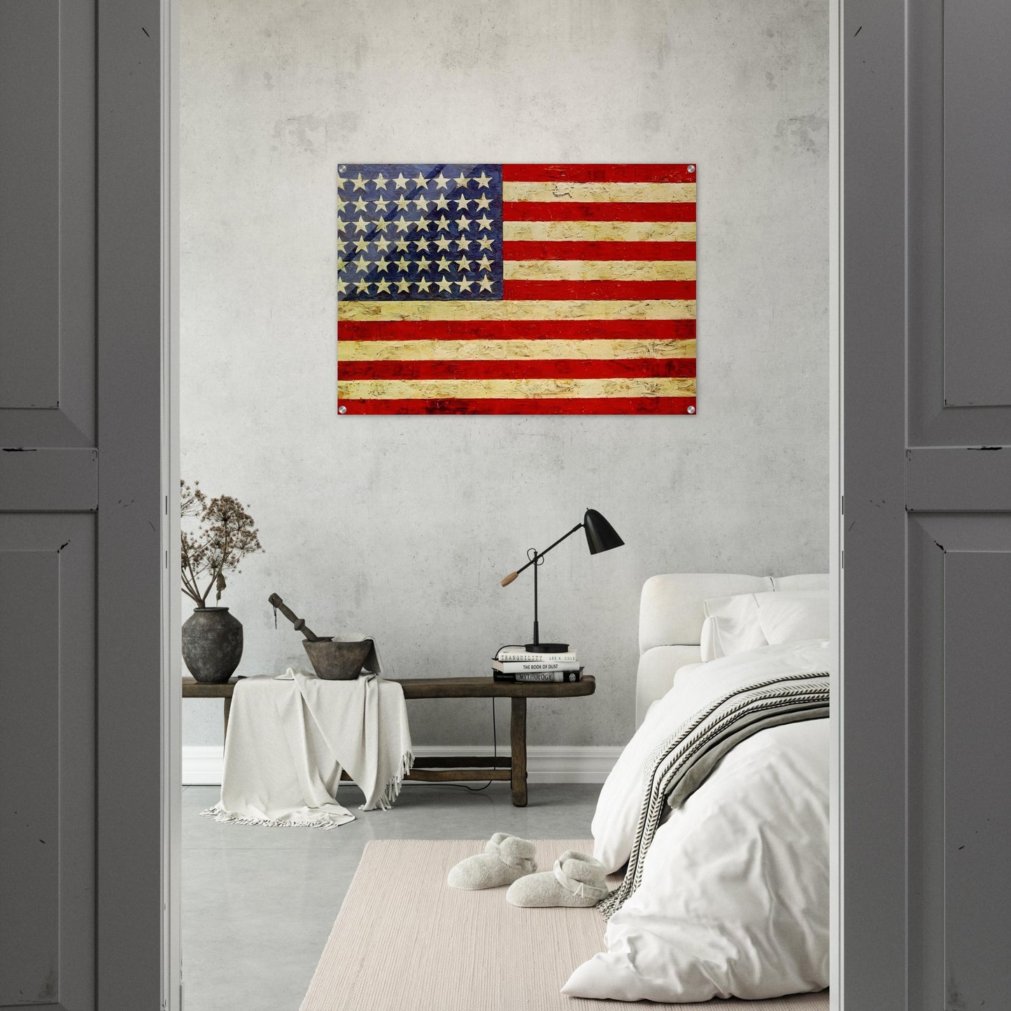 FLAG - Jasper Johns Acrylic Print - 70x100 cm / 28x40″ inches