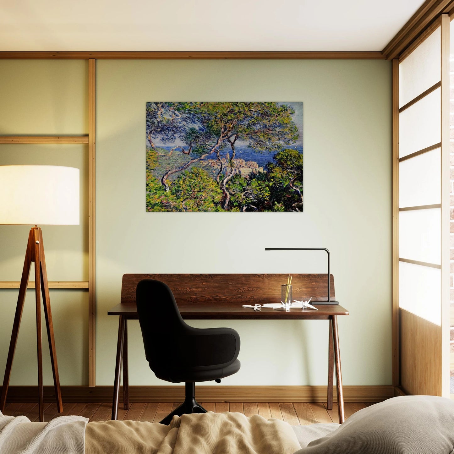 Bordighera - claude monet Brushed Aluminum Print - 70x100 cm / 28x40 inches | claude monet Aluminum Print | claude monet Prints