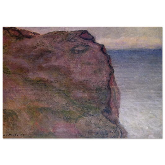 Cliff at Petit Ailly, at Varengeville - claude monet Brushed Aluminum Print - 70x100 cm / 28x40 inches | claude monet Aluminum Print | claude monet Prints
