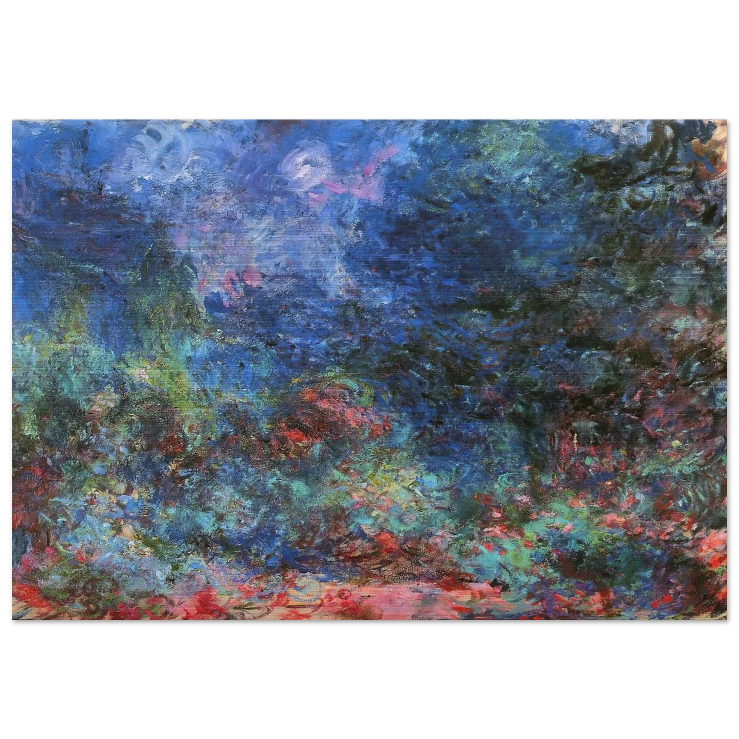 The House at Giverny Viewed from the Rose Garden - claude monet Brushed Aluminum Print - 70x100 cm / 28x40 inches | claude monet Aluminum Print | claude monet Prints