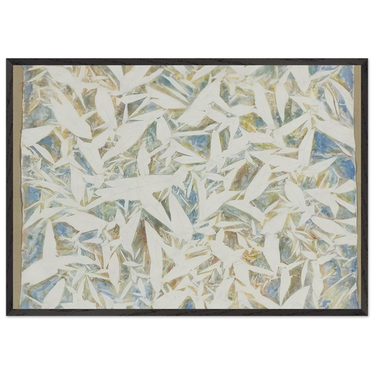 Untitled - 1971 N6 - Simon Hantai 70x100 cm / 28x40 inches Framed Art Print – Black Wooden Frame