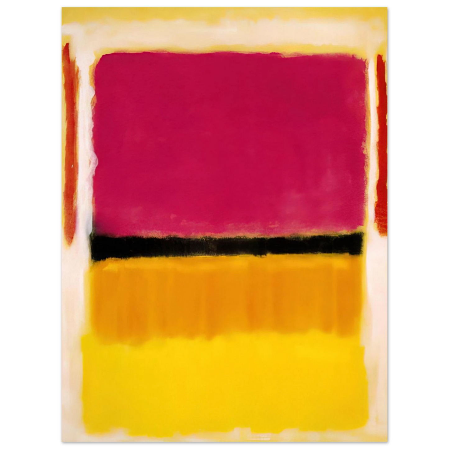 Mark Rothko - Violet, Black, Orange, Yellow on White and Red - 1949 Wall Art - 30x40 cm / 12x16 inches - Premium Wooden Framed Poster With Fine Art Paper - White frame