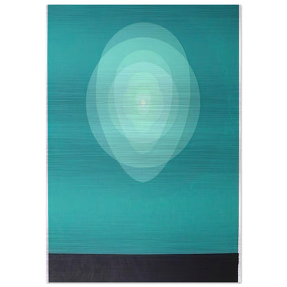 Teal Mandala - 1969 - Clarence Holbrook Carter Brushed Aluminum Print - 70x100 cm / 28x40 inches | Clarence Holbrook Carter Aluminum Print | Clarence Holbrook Carter Prints