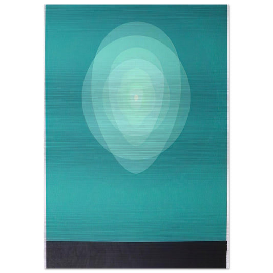 Teal Mandala - 1969 - Clarence Holbrook Carter Brushed Aluminum Print - 70x100 cm / 28x40 inches | Clarence Holbrook Carter Aluminum Print | Clarence Holbrook Carter Prints