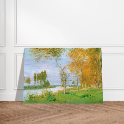 The Spring in Argentuil - claude monet Brushed Aluminum Print - 70x100 cm / 28x40 inches | claude monet Aluminum Print | claude monet Prints