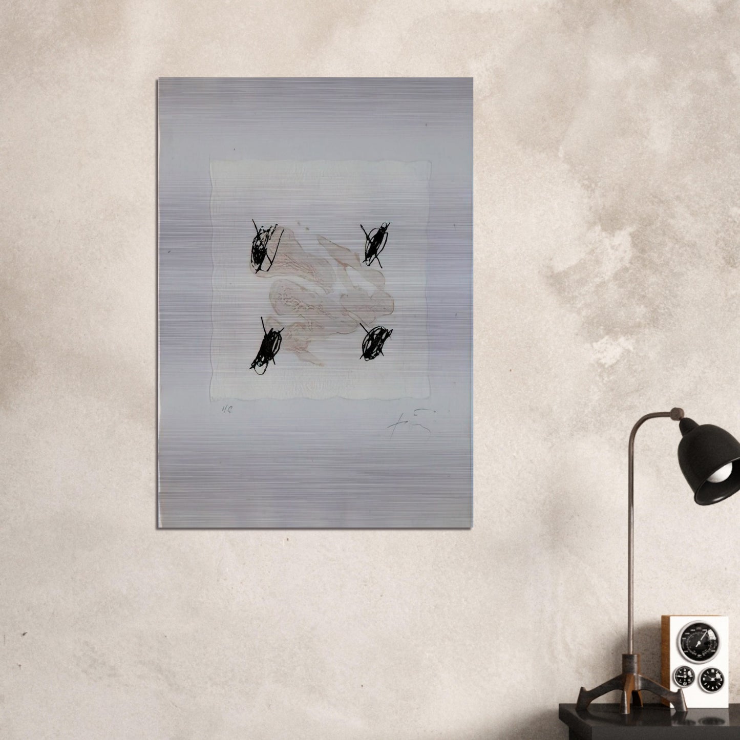 PETRIFICADA PETRIFICANTE II 1978 - Antoni Tapies Brushed Aluminum Print - 70x100 cm / 28x40 inches | Antoni Tapies Aluminum Print | Antoni Tapies Prints