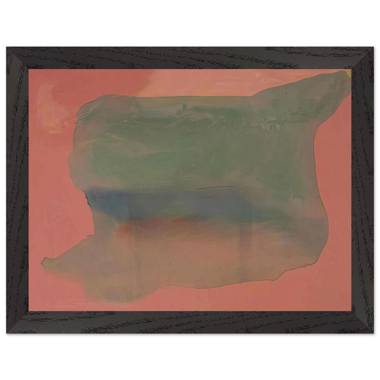 Helen Frankenthaler - Yearning - 1973 Wall art - 28x43  cm / XL (11x17 inches) - Premium Wooden Framed Poster With Fine Art Paper-canvas - Black frame