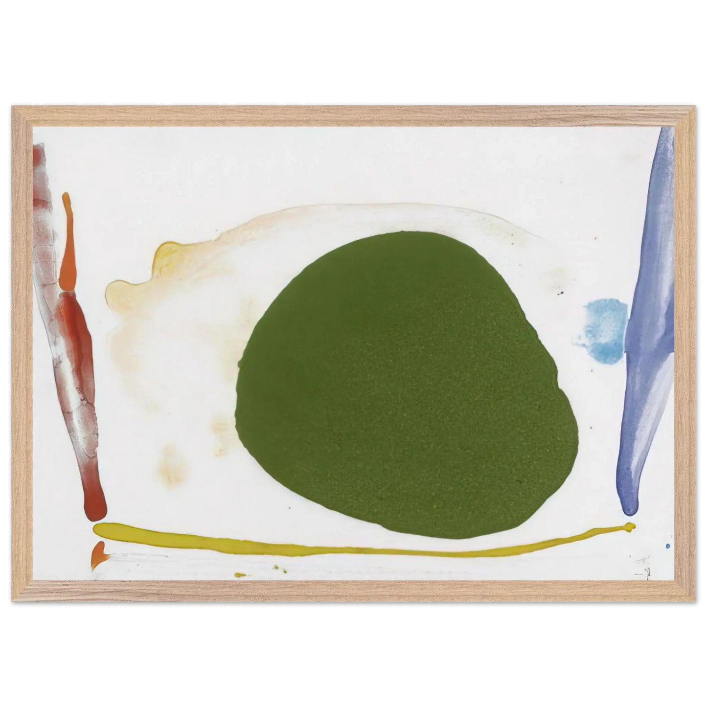 Helen Frankenthaler - Thanksgiving Day - 1973 Wall art - 30x45 cm / 12x18 Inches - Premium Wooden Framed Poster With Fine Art Paper - White frame
