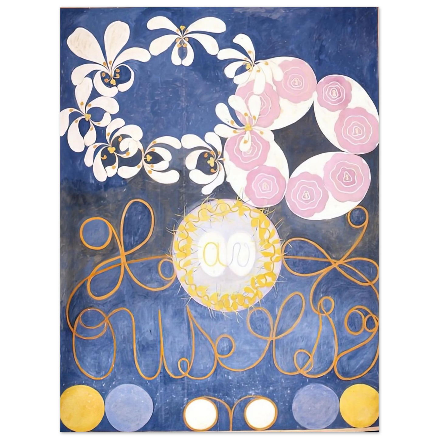 Hilma af Klint - THE TEN LARGEST 1907 Wall art - 15x20 cm / 6x8 inches - Premium Wooden Framed Poster With Fine Art Paper - Black frame