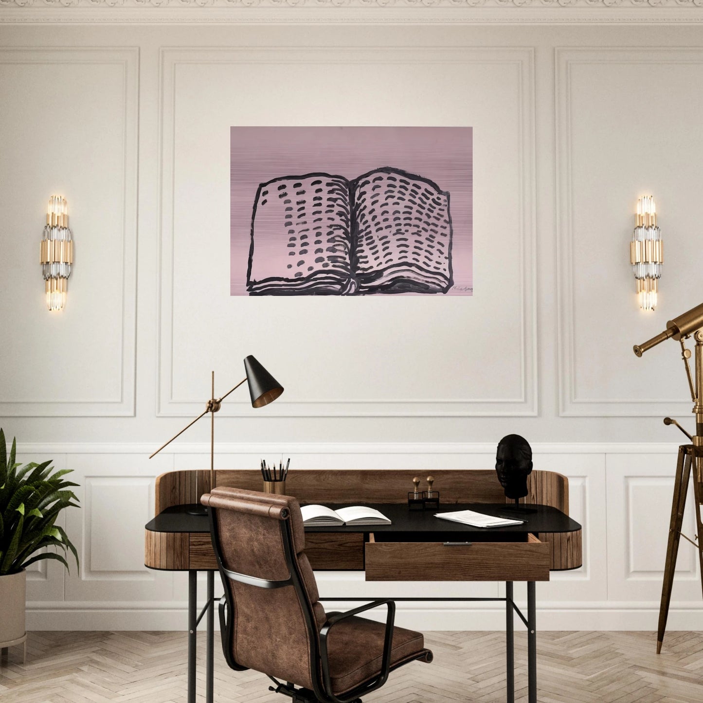 UNTITLED BOOK - Philip Guston Brushed Aluminum Print - 70x100 cm / 28x40 inches | Philip Guston Aluminum Print | Philip Guston Prints