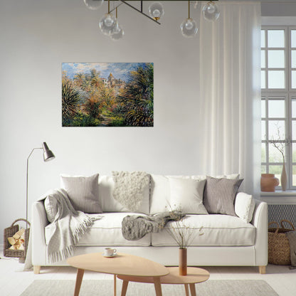 The Moreno Garden at Bordighera - claude monet Brushed Aluminum Print - 70x100 cm / 28x40 inches | claude monet Aluminum Print | claude monet Prints