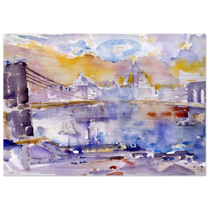 Brooklyn Bridge - 1912 - John Marin Brushed Aluminum Print - 70x100 cm / 28x40 inches | John Marin Aluminum Print | John Marin Prints