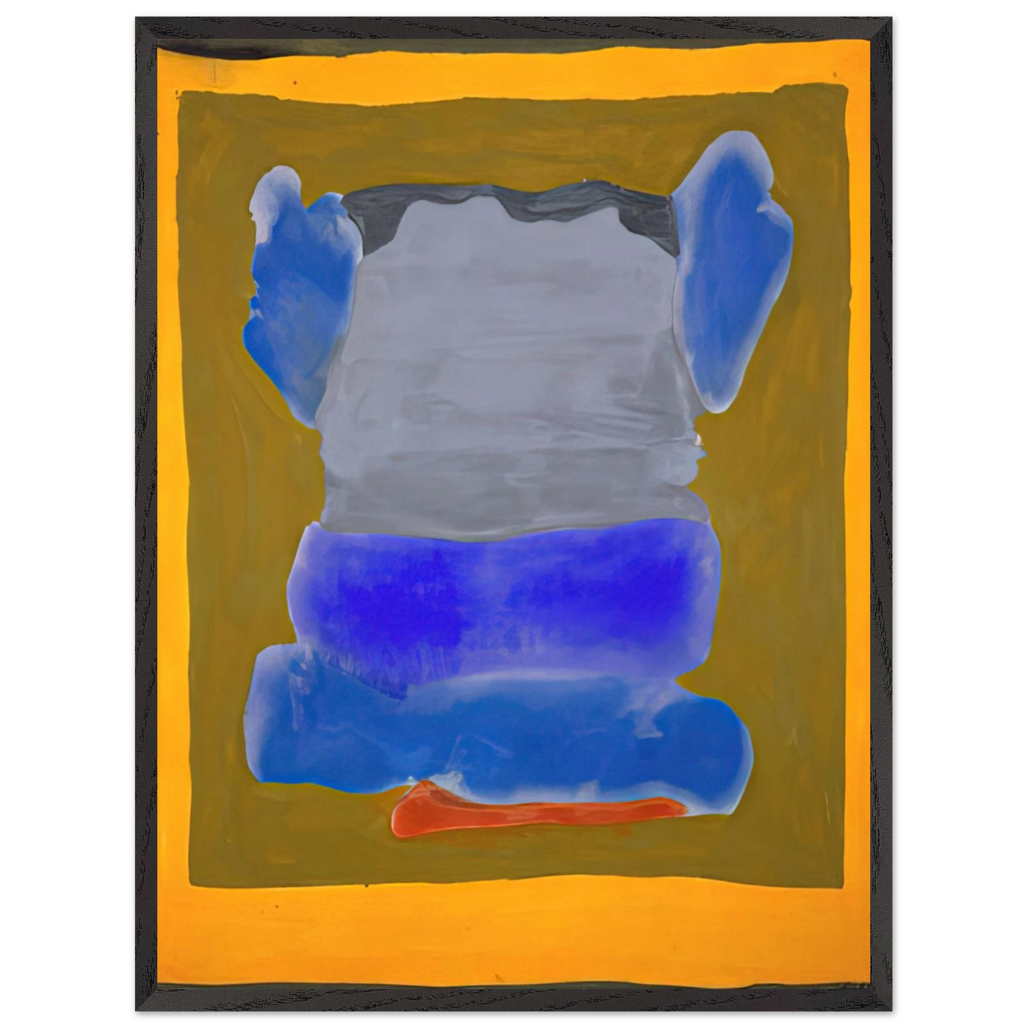 Helen Frankenthaler - Buddha s Court - 1964 Wall art - 20x25 cm / 8x10 inches - Premium Wooden Framed Poster With Fine Art Paper-canvas - White frame