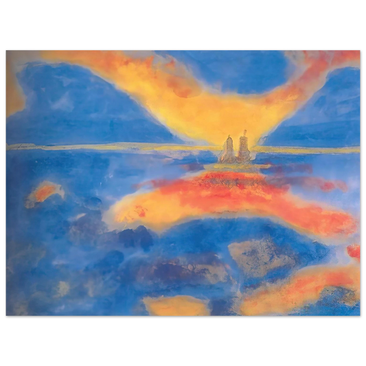 Emil Nolde - Sunrise at the sea  75x100 cm / 30x40inches Fine Art Poster
