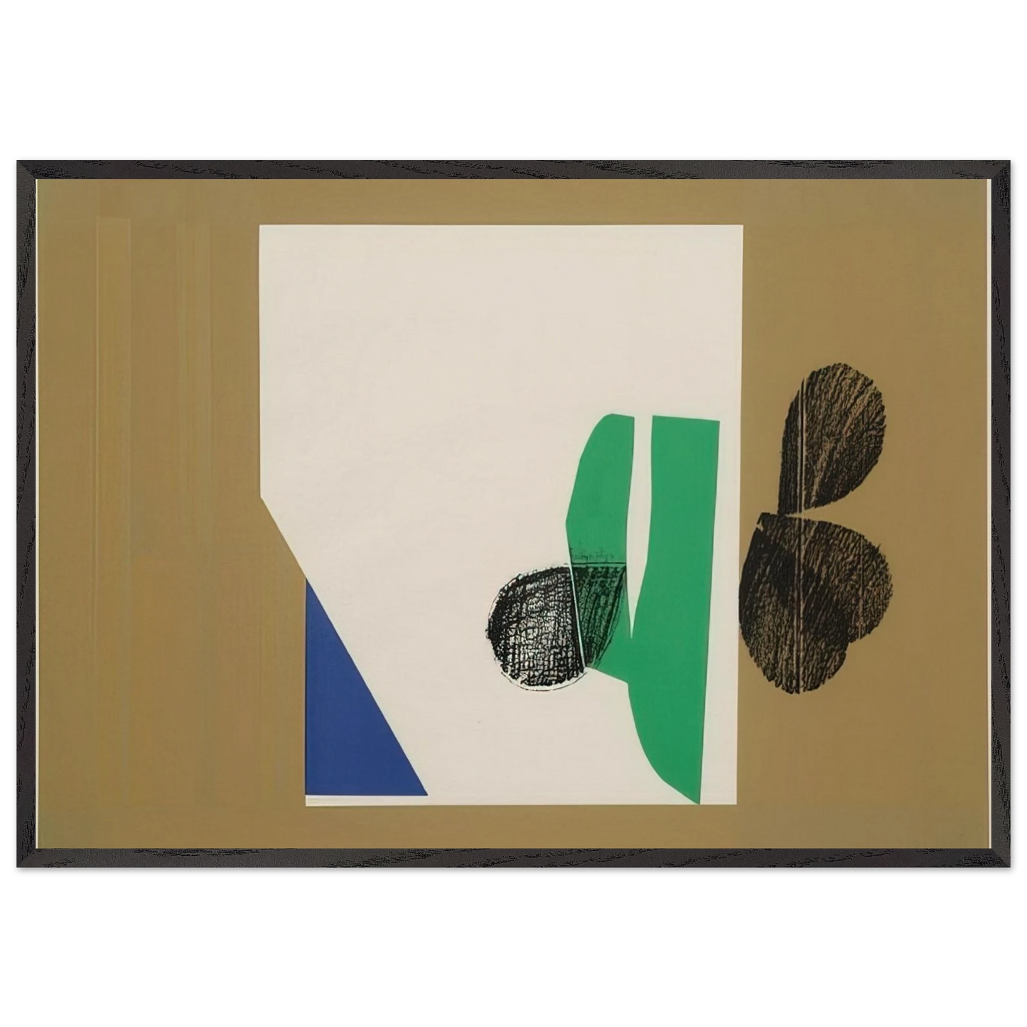 Enter Laughing - 1964 - Howard Hodgkin 70x100 cm / 28x40 inches Framed Art Print – Black Wooden Frame