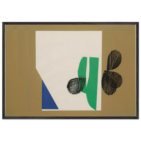 Enter Laughing - 1964 - Howard Hodgkin 70x100 cm / 28x40 inches Framed Art Print – Black Wooden Frame