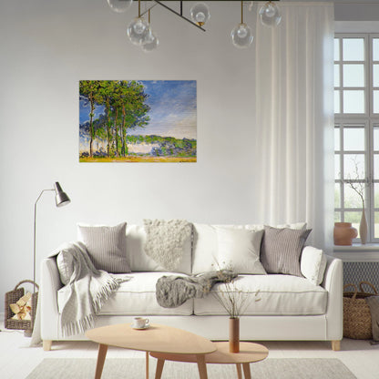 Poplars, View from the Marsh - claude monet Brushed Aluminum Print - 70x100 cm / 28x40 inches | claude monet Aluminum Print | claude monet Prints