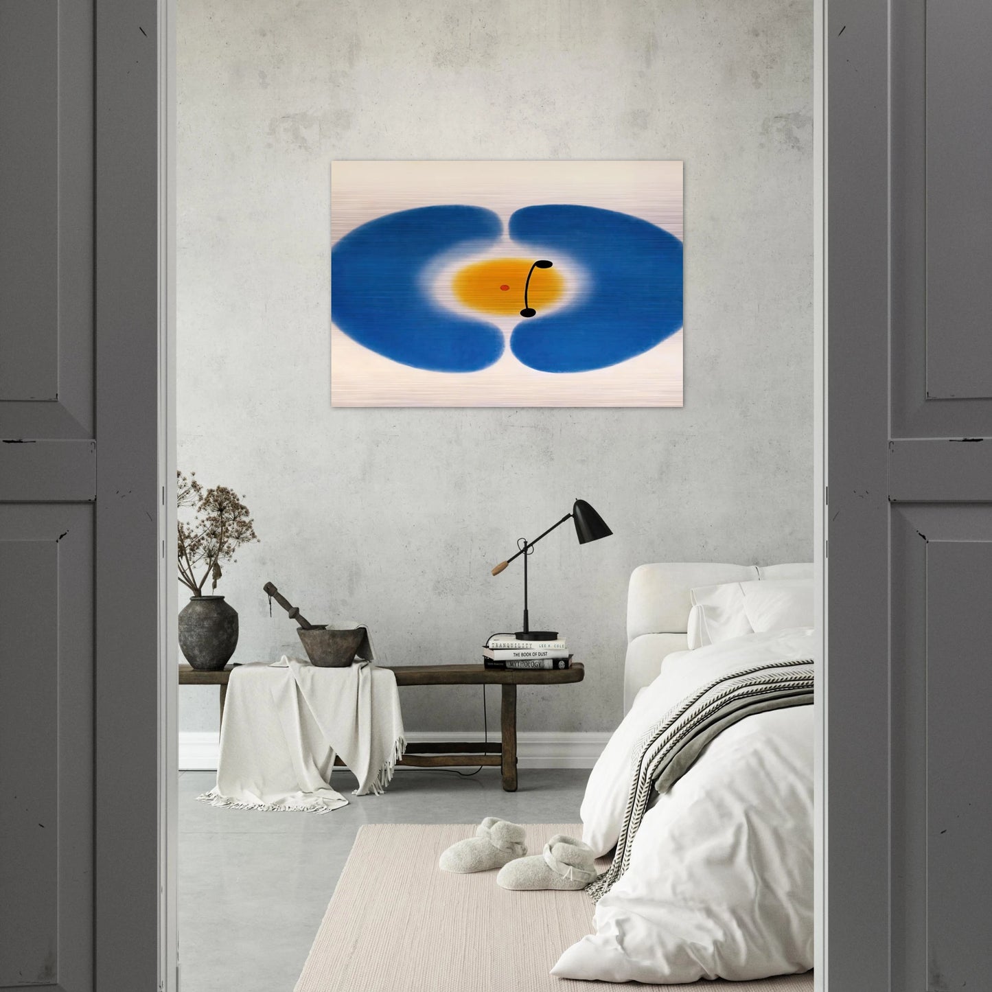 BLUE MANDALA 1978 - Victor Pasmore Brushed Aluminum Print - 70x100 cm / 28x40 inches | Victor Pasmore Aluminum Print | Victor Pasmore Prints