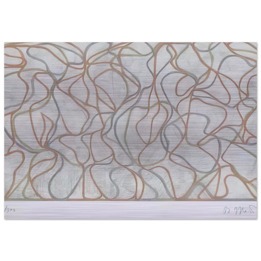Distant Muses - 2000 - Brice Marden Brushed Aluminum Print - 70x100 cm / 28x40 inches | Brice Marden Aluminum Print | Brice Marden Prints