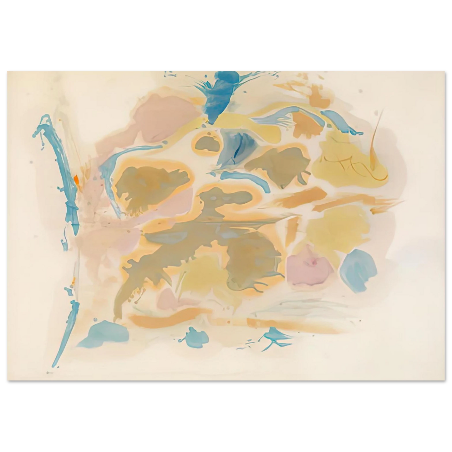 Helen Frankenthaler - Shatter, 1953- Wall Art - 60x80 cm / 24x32 inches - Premium Wooden Framed Poster With Fine Art Paper-canvas - Black frame