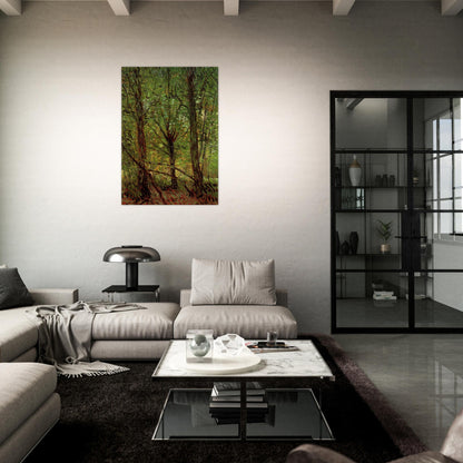 Trees and Undergrowth - Vincent van Gogh Brushed Aluminum Print - 70x100 cm / 28x40 inches | Vincent van Gogh Aluminum Print | Vincent van Gogh Prints