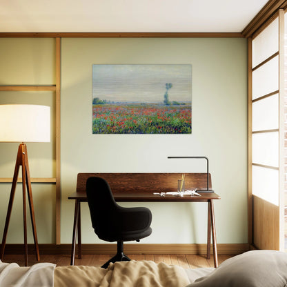 Poppy Field - claude monet Brushed Aluminum Print - 70x100 cm / 28x40 inches | claude monet Aluminum Print | claude monet Prints