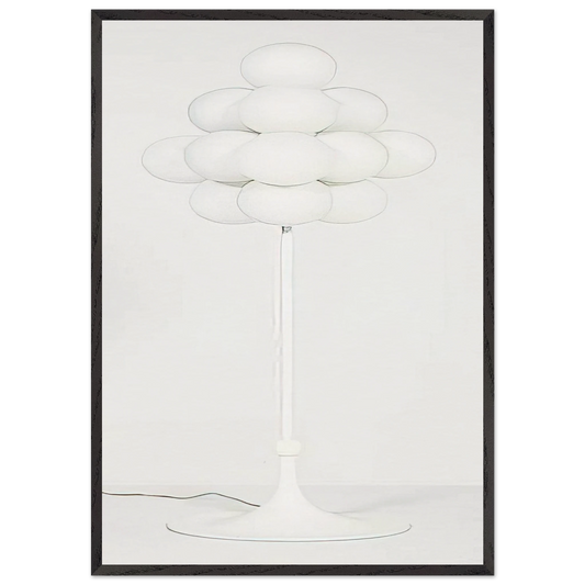 Floor Lamp - 1960 - Max Bill 70x100 cm / 28x40 inches Framed Art Print – Black Wooden Frame