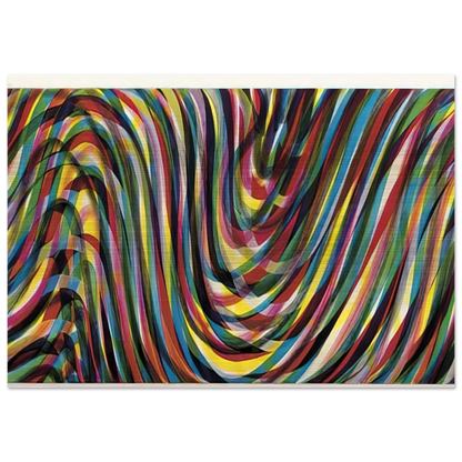 Horizontal Wavy Lines - Sol LeWitt Brushed Aluminum Print - 70x100 cm / 28x40 inches | Sol LeWitt Aluminum Print | Sol LeWitt Prints