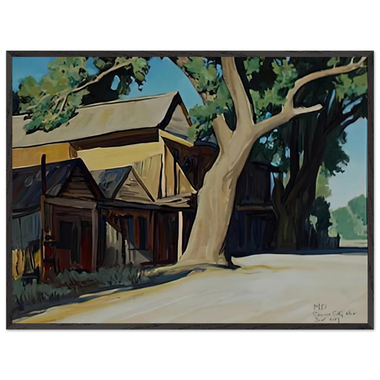 Maynard Dixon - OLD CHINATOWN CARSON CITY NEVADA 1937 Wall art - 15x20 cm / 6x8 inches - Fine Art Poster-canvas - -