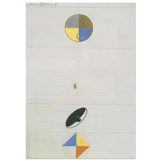 Hilma af Klint - SERIES NO VII NO 3F 1920 Wall art - 13x18 cm / 5x7 inches - Fine Art Poster - -